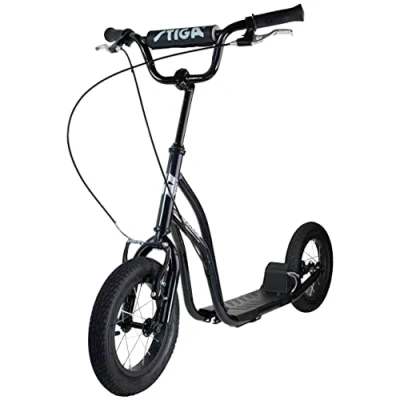 Abbildung von STIGA Unisex Youth STR Air Kickscooter, Black, 12 &quot;