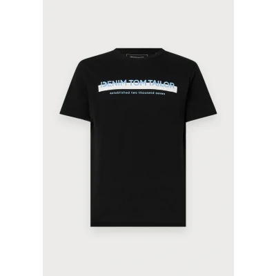 Abbildung von TOM Tailor Denim Tshirt print, Herren, Größe: XXL, Black