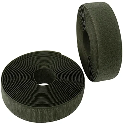 Abbildung von AERZETIX C65963 Klettband/ rolle 30 mm 5 meter organizer/kabelbinder band für kleidersäcke aus polyamid und polyester farbe: olivgrün