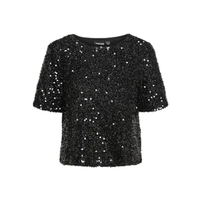 Abbildung von PIECES Pcserena Sequin Ss O Neck Top Mm