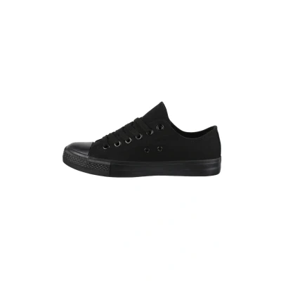 Abbildung von Elara Unisex Sneaker Low top Turnschuh Textil Chunkyrayan 89A35B Allblack 38