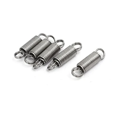 Abbildung von sourcing map 5Stk.0,6mmx5mmx20mm 304 Edelstahl Zugfedern silber Farbton