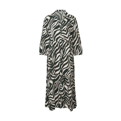 Abbildung von STREET ONE Damen A144561 Gemustertes Volant Kleid, Pine Grove Green, 40