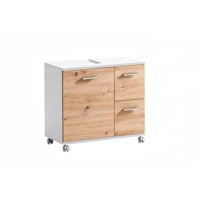 Abbildung von Schildmeyer Emmi Waschbeckenunterschrank, Holzwerkstoff, weiß, 65,1 x 32 60 cm