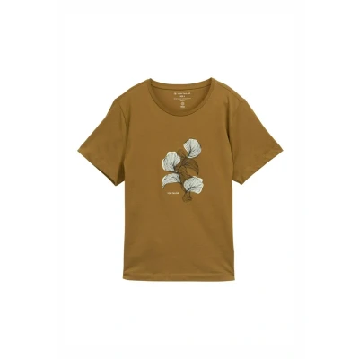 Abbildung von TOM Tailor CREW NECK Tshirt print, Damen, Größe: XL, Nutria olive