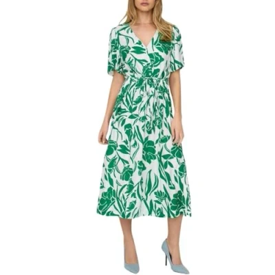 Abbildung von ONLY Onlhalia MIDI Dress Blusenkleid, Damen, Größe: Medium, Cloud dancer/mathilde