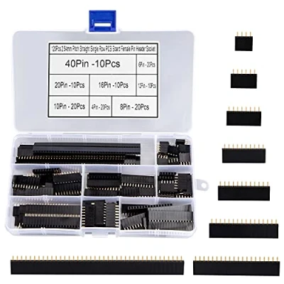 Abbildung von Buchsenleiste 2.54mm Gerade Einreihige Platine Weibliche Stiftleiste Sockel 4 40 Pin Steckerleiste für Arduino Prototyp Schild 120 Stücke