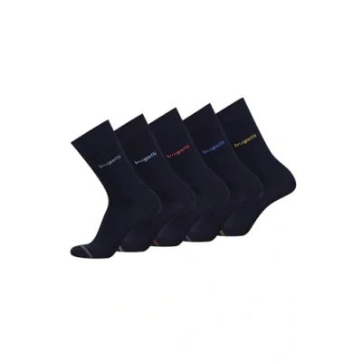 Abbildung von bugatti Herrensocken 5er Box Baumwollsocken für Alltag und Freizeit dark navy 39 42