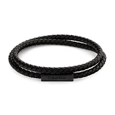 Abbildung von Calvin Klein Brushed Double Wrapped Bracelet Armband, Herren, Größe: One Size, Black