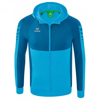 Abbildung von Erima Kinder Six Wings Trainingsjacke mit Kapuze, curacao, 140