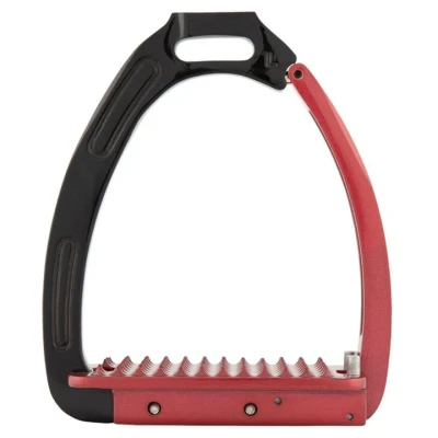 Abbildung von BR Steigbügel Lavarone Schwarz/Rot 12cm