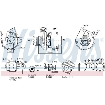 Abbildung von NISSENS 93697 Turbolader Abgasturbolader pneumatisch