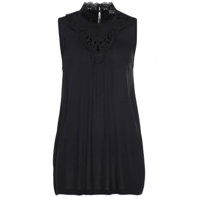 Abbildung von LASCANA Spitzentop, mit modischem Stehkragen, elegantes Jerseytop Spitze