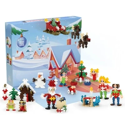Abbildung von Plus Adventskalender, Kreativ Bausteine, 24 Türchen + 1 Extra Tür mit Überraschung, für Kinder ab 5 Jahren, Geniales Konstruktionsspielzeug, hergestellt in Dänemark