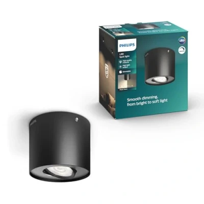 Abbildung von Philips myLiving LED Spot Phase, Metall, 4,5 Watt, schwarz, 533003016