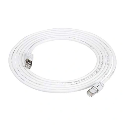 Abbildung von Amazon Basics High Speed Patchkabel, RJ45, Cat7, Gigabit Ethernet, 1 Stück, weiß, 3 m, Komaptibel mit Drucker