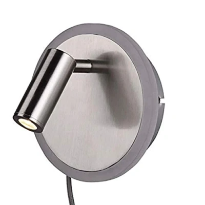 Abbildung von Trio Leuchten LED Wandleuchte Jordan 229210207, Metall Nickel matt, inkl. 5 Watt + 2
