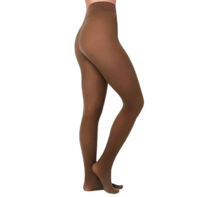 Abbildung von Nur Die Warm &amp; Transparent haltbar 80 DEN warme Fein Strumpfhose beige durchscheinend Komfortbund Damen