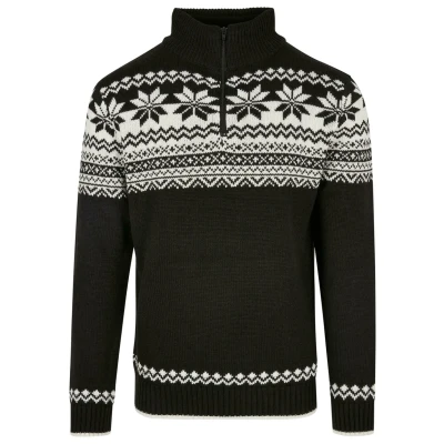 Abbildung von Brandit Troyer Norweger Strickpullover, Herren, Größe: 4XL, Black, white