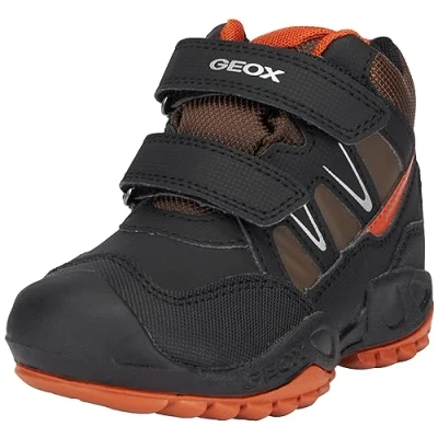 Abbildung von Geox J New Savage Boy B A Sneaker, Black/DK ORANGE, 39 EU