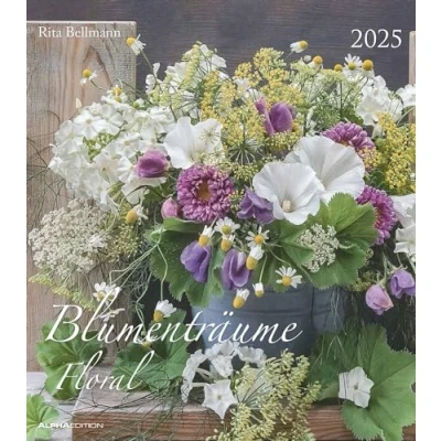 Abbildung von Alpha Edition Blumenträume 2025 Wandkalender, 30x34cm, Bildkalender mit hochwertigen Motiven für jeden Monat, Kalenderwochen, Mondphasen, Feiertage DE/AT/CH/ und internationales Kalendarium: Floral