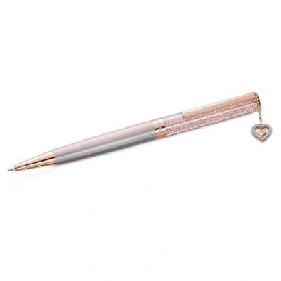 Abbildung von Swarovski Crystalline Kugelschreiber aus Kristalle, Rosa lackiert, Roségold Legierungsschicht Farbe: Rosé, Größe: 14.3x1 cm, 5527536