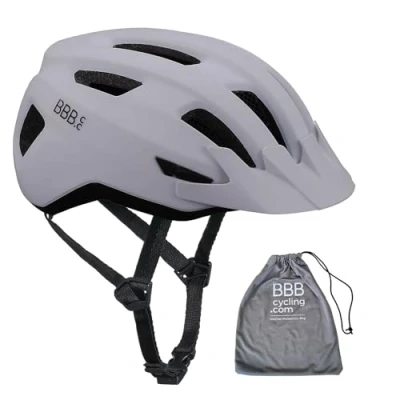 Abbildung von BBB Fahrradhelm für Erwachsene, Mountainbike und Rennrad, abnehmbares Visier Insektennetz, Condor 2.0, Reisetasche, BHE 173T, Mattweiß, M (54 58 cm), (52 58cm)