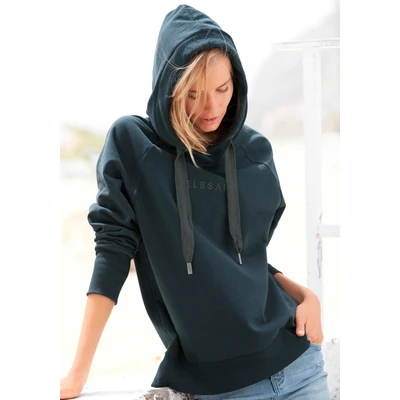Abbildung von Elbsand Kapuzensweatshirt »Svana«, mit Logoprint, bequemer Hoodie, seitliche Schlitze