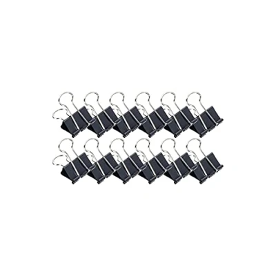 Abbildung von MAUL 21325 90 Foldback Klammer, schwarz, (B)25 mm, Klemmweite: 9 mm
