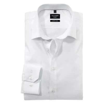 Abbildung von OLYMP Herrenhemd No 6 six, Super Slim, Urban Kent, Stretch Langarm, Teilungsnaht Weiß, Gr. 41