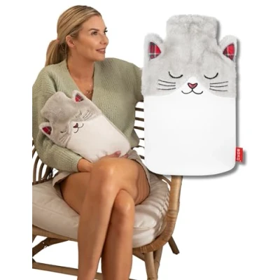 Abbildung von soxo Lustige Wärmflasche Mit Bezug Geschenk Für Frauen Männer Geschenke Lustig Wärmeflasche Katze