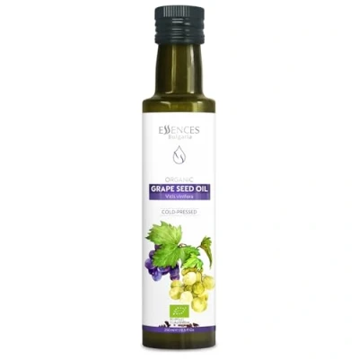 Abbildung von Essences Bulgaria Bio Traubenkernöl Kaltgepresst 250ml 100% Naturrein Nativ Aus Eigenem Familienunternehmen Extra Premium Qualität Ohne Konservierungsstoffe Gentechnik vegan