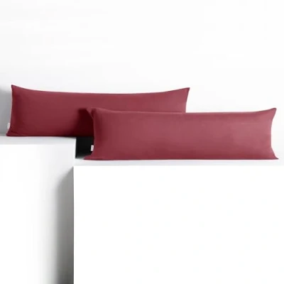 Abbildung von DecoKing 2 Kissenbezüge 20x120 cm Jersey Baumwolle Reißverschluss Altrosa Amber