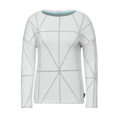 Abbildung von Cecil Langarm Strickpullover, Damen, Größe: XL, Weiß