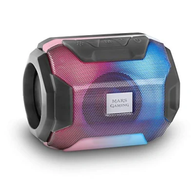 Abbildung von Mars GAMING MSBAX, Bluetooth RGB Lautsprecher, kompakt,10W, USB/MicroSD/Radio, Schwarz, negro