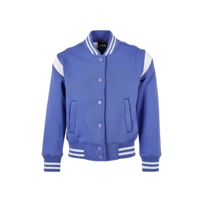 Abbildung von Urban Classics Inset College Sweatjacke für Kinder, Größe: 146/152, Purpleday white