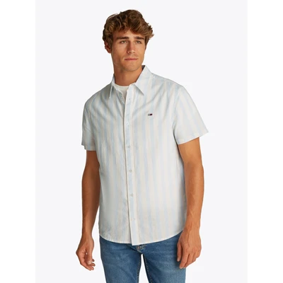 Abbildung von Tommy Jeans Hemd, Herren, Größe: Large, Sweet blue/ecru