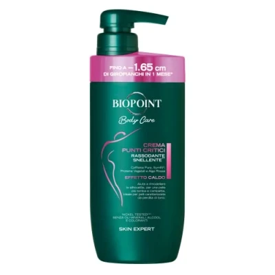 Abbildung von Biopoint straffende Körpercreme für Bauch, Hüften, Oberschenkel und Arme, Wirkung, 400 ml