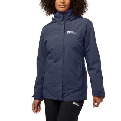 Abbildung von Jack Wolfskin Rotwand 3IN1 Hardshelljacke, Damen, Größe: Large, Graphite