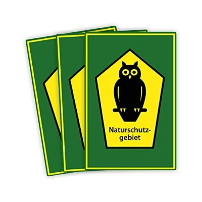 Abbildung von 3 Stück Naturschutzgebiet Schild 20 x 30 cm aus stabiler PVC Hartschaumplatte 3mm mit UV Schutz von STROBO