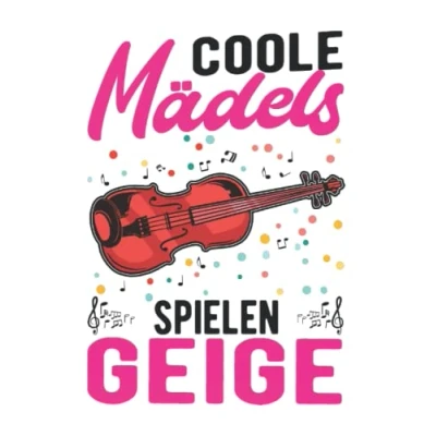Abbildung von Geige Notizbuch: Coole Mädels Spielen Violine / 6X9 Zoll 120 Linierte Seiten