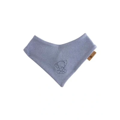 Abbildung von Sterntaler Halstuch Elefant Unisex wärmendes Dreieckstuch Baby aus Strickware für Jungen und Mädchen, mit Klettverschluss, doppellagig samtblau, 1