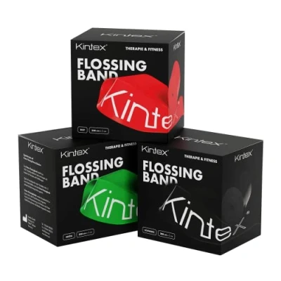 Abbildung von Kintex Flossingband Voodoo, 208 cm x 5 cm, Kompressionsband, Therapie, Beweglichkeit, Reha, Flossing, Flossband, Training, Regeneration (Schwarz)