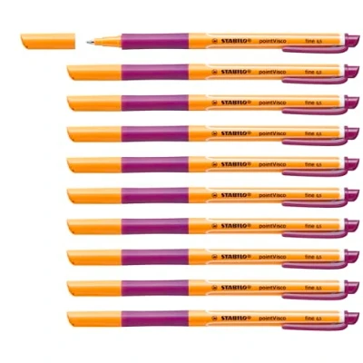 Abbildung von Tintenroller STABILO pointVisco 10er Pack lila