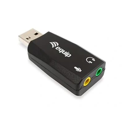 Abbildung von Equip USB Soundadapter Soundkarte 2x3.5mm Stereo Mic In Line Out extern