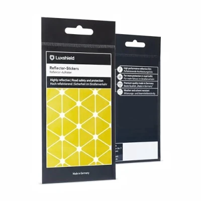 Abbildung von Luxshield Reflektoren Sticker Set Dreiecke klein für Fahrrad Roller Kinderwagen Kinder
