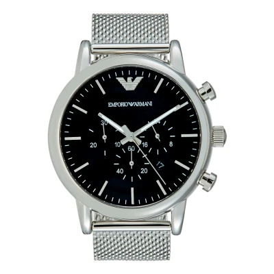 Abbildung von Emporio Armani Chronograph silvercoloured, Herren, Größe: One Size, Silver coloured