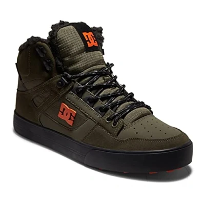 Abbildung von DC Shoes PURE Unisex Schnürstiefelette, Größe: 38.5, Dusty olive/orange Leder und textil