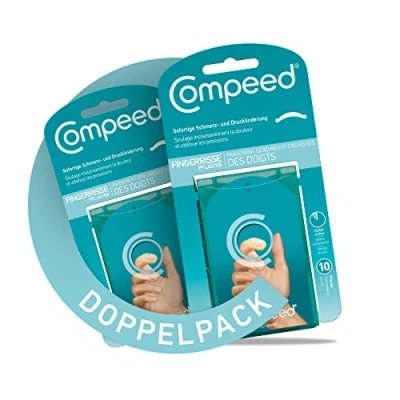 Abbildung von Compeed Fingerrissepflaster Doppelpack Fingerpflaster mit Hydrokolloid gegen eingerissene Fingerkuppen und Risse der Nagelhaut, 20 Pflaster