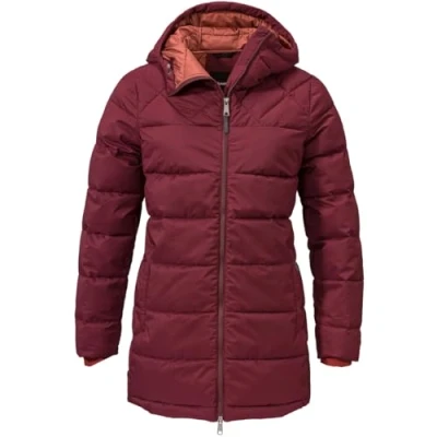 Abbildung von Schöffel Damen Insulated Parka Boston L Mantel, Dark Burgundy, 34